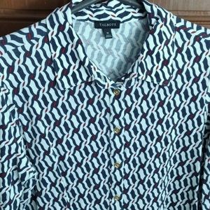 Blouse with gold buttons